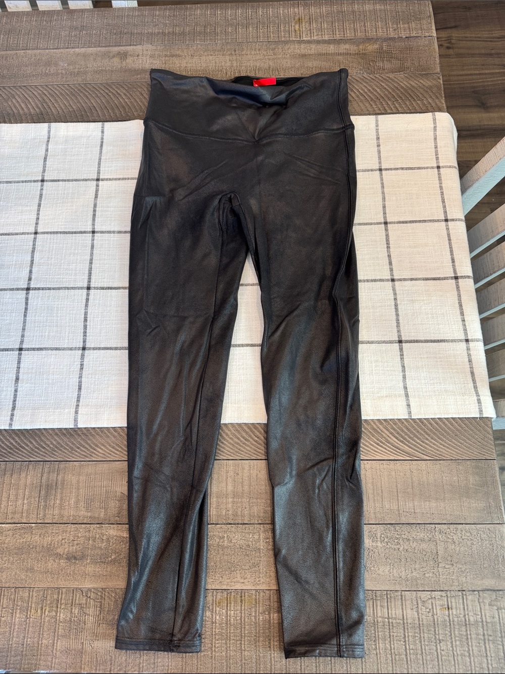 SPANX-Black Faux Leather Leggings